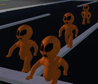 Minions spreading across a road